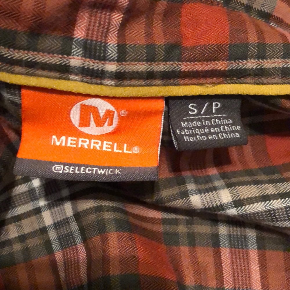 Merrell plaid button down - Picture 3 of 5